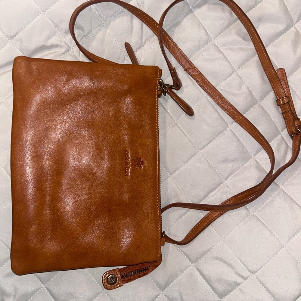 Oak & Tan Leather Shoulder Bag